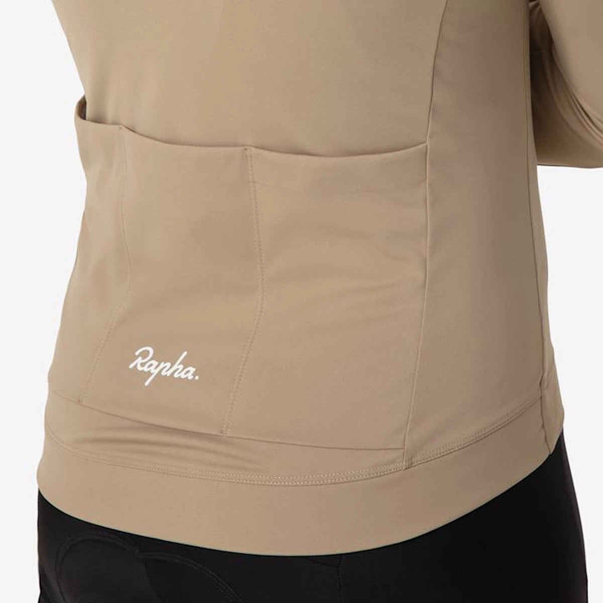 RAPHA Core Thermal Long Sleeve Jersey - THW Tan/White