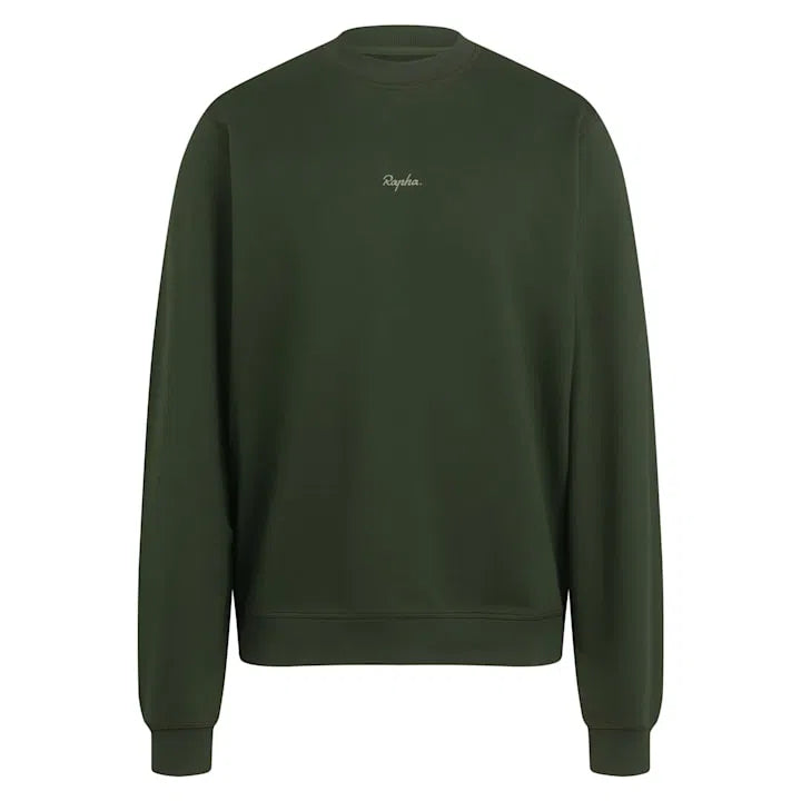 RAPHA Cotton Sweatshirt - KOG Deep Olive Green/Olive Green-Velodrom