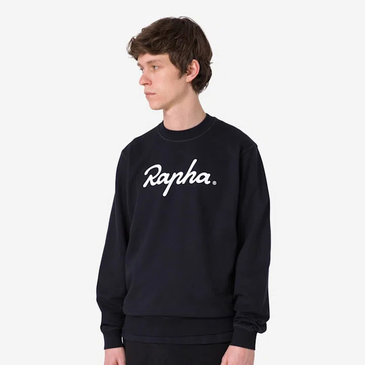 RAPHA Cotton Sweatshirt Large Logo - BBK/Black White-Velodrom