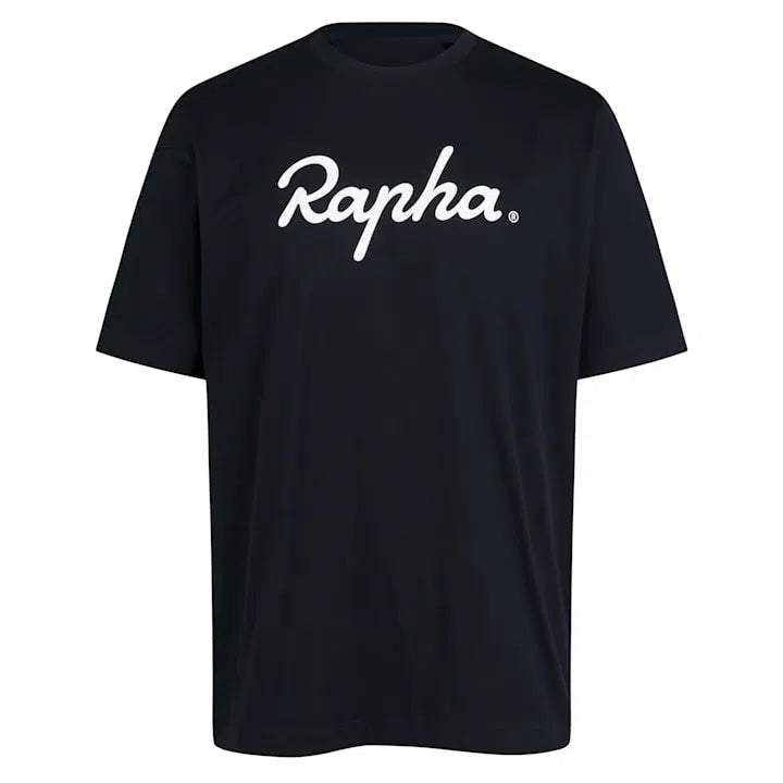 RAPHA Cotton T-Shirt Large Logo - BBK/Black White-Velodrom