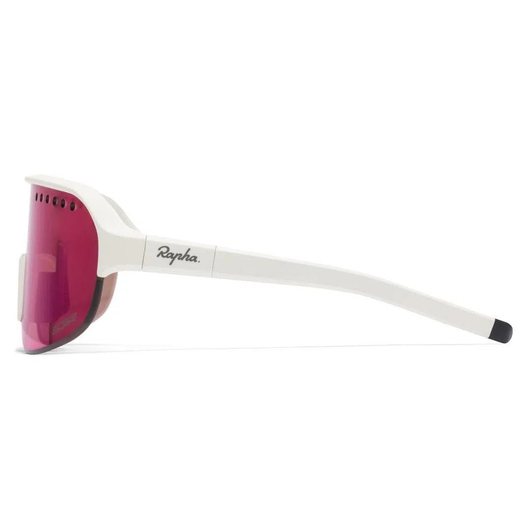 RAPHA EXPLORE GLASSES - White/Pink Blue Lens Default Velodrom Barcelona 