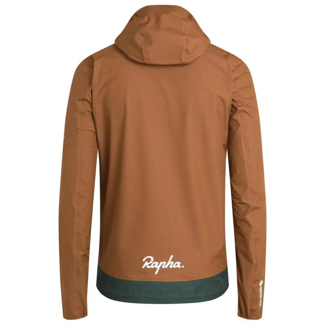 RAPHA Explore Hooded GORE-TEX Pullover - Brown/Green Default Velodrom Barcelona 