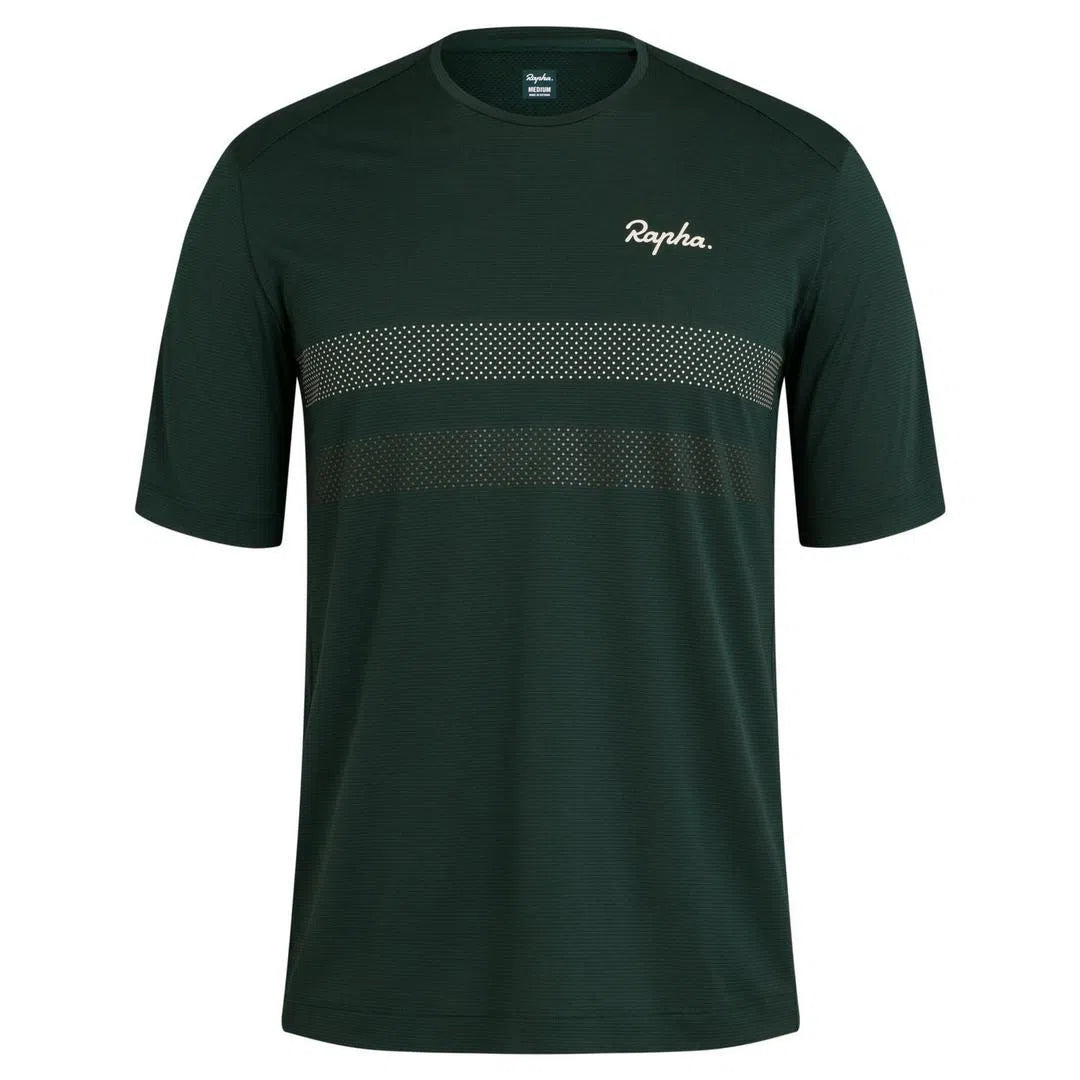 RAPHA Explore Technical Tshirt - Dark Green-Velodrom