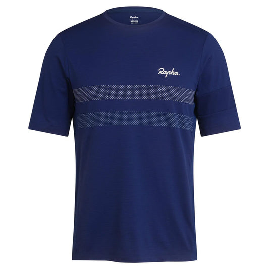 RAPHA Explore Technical Tshirt AW2023 - NVO Navy/Off White-Velodrom