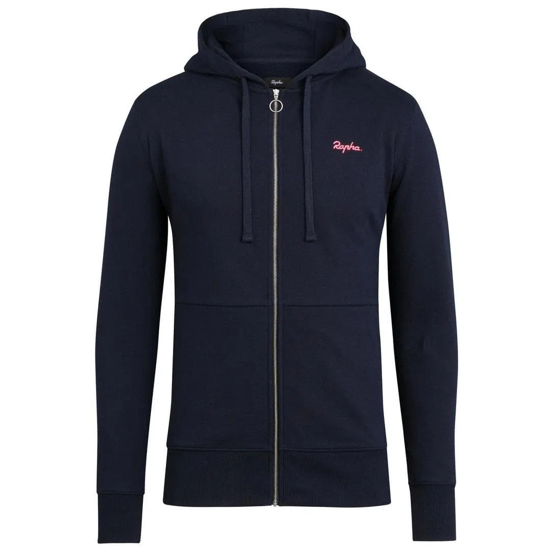 RAPHA Logo hoodie - Dark Navy/Pink Default Velodrom Barcelona 