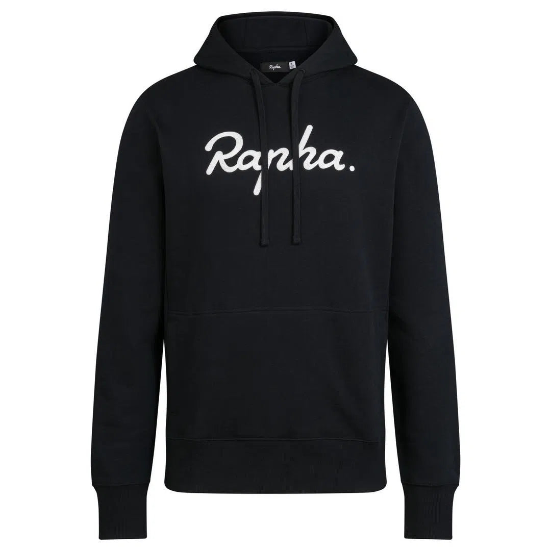 RAPHA Logo Pullover Hoodie - BLW Black/White-Velodrom