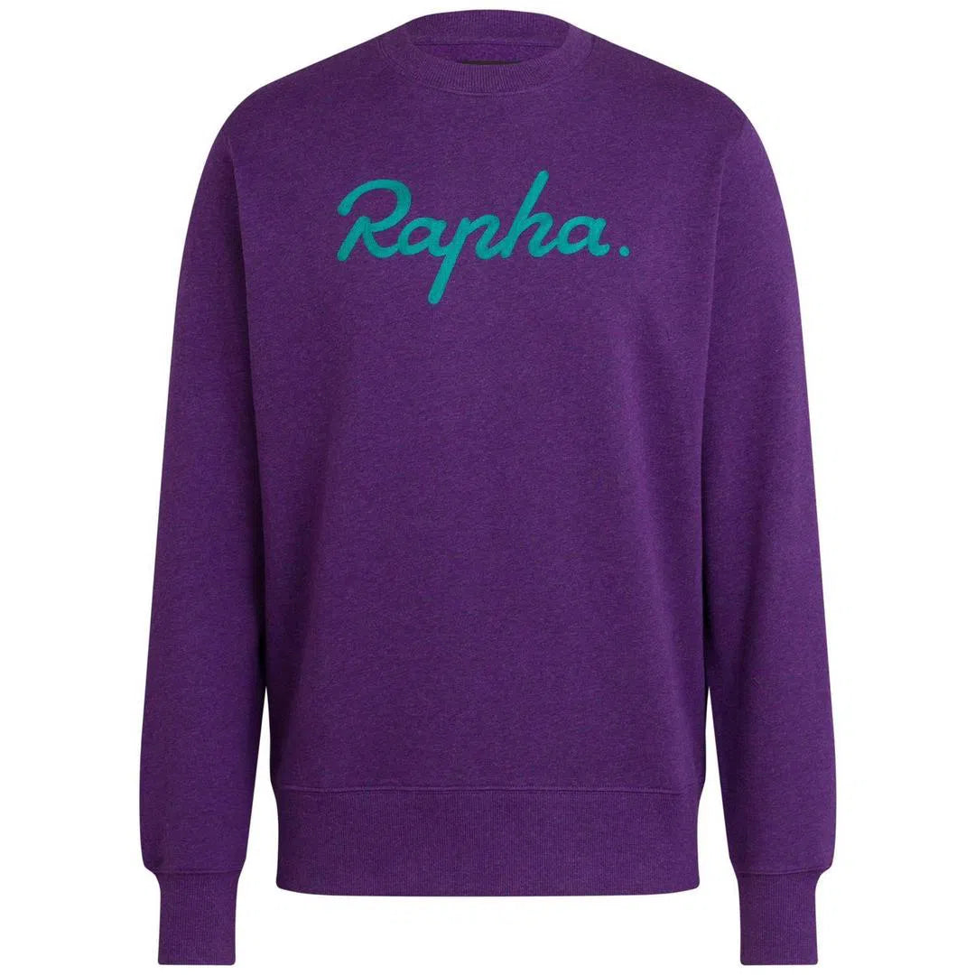 RAPHA Logo Sweatshirt - BMF Purple Marl/Teal-Velodrom