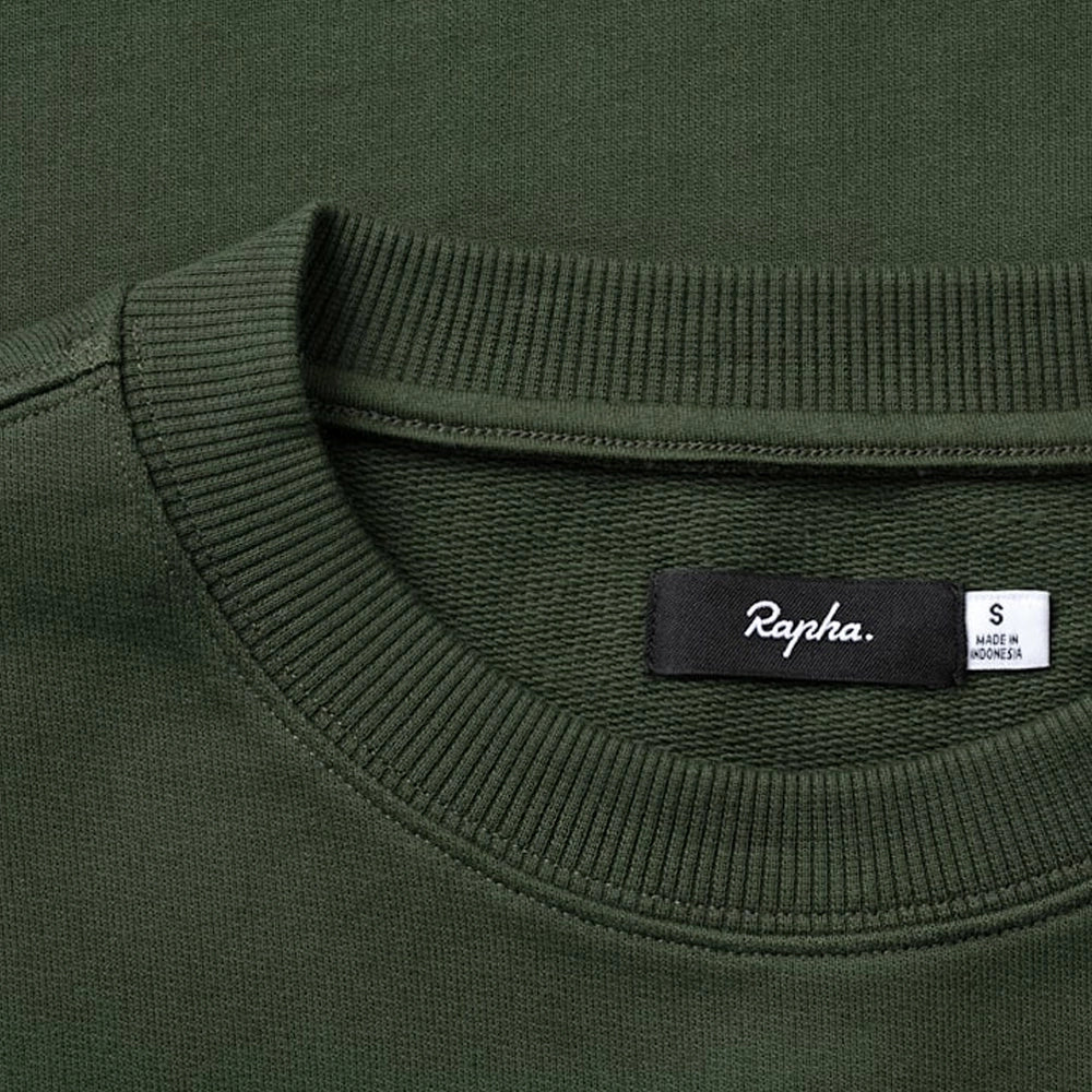 RAPHA Logo Sweatshirt - KGK Deep Olive Green/Deep Olive Green SS23-Velodrom