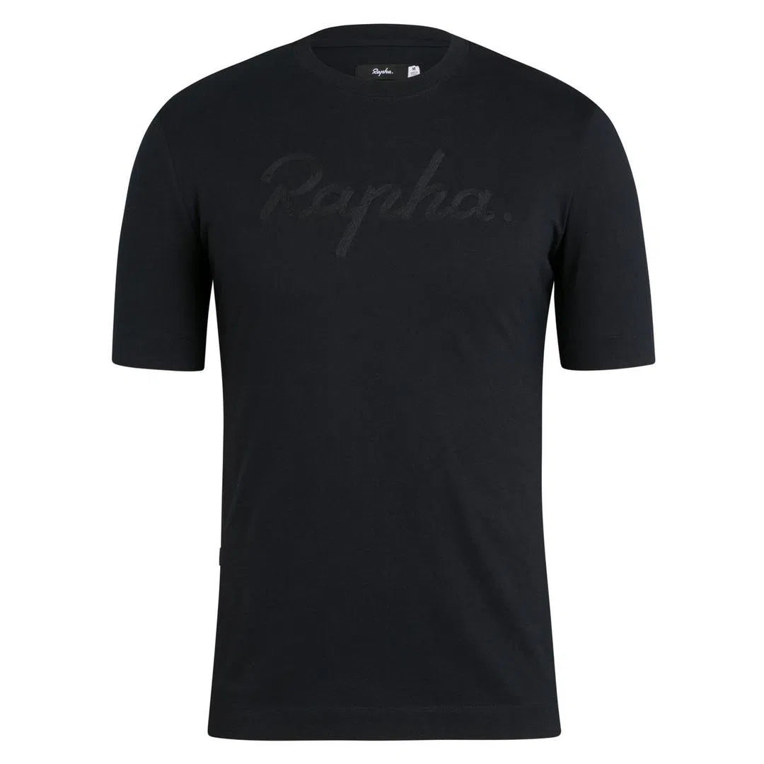 RAPHA Logo TShirt - Black/Black-Velodrom