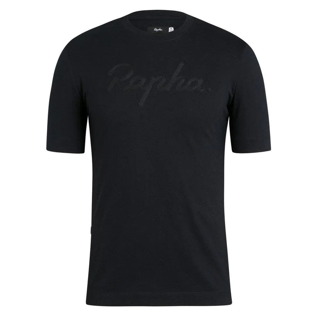 RAPHA Logo T-Shirt - Black/Black Default Velodrom Barcelona 