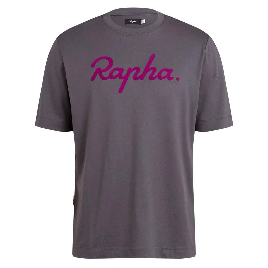 RAPHA Logo Tshirt - Carbon Grey/Mauve-Velodrom