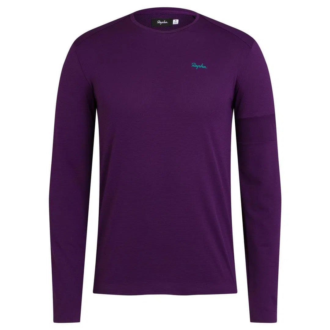 RAPHA LONG SLEEVE TECHNICAL T-SHIRT - Dark Purple Default Velodrom Barcelona 