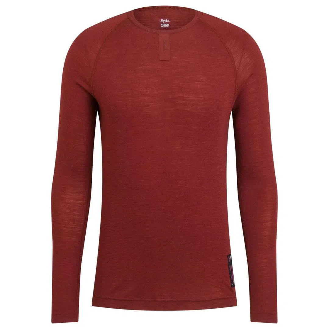 RAPHA Merino Base Layer Long Sleeve - FBF Brick-Velodrom