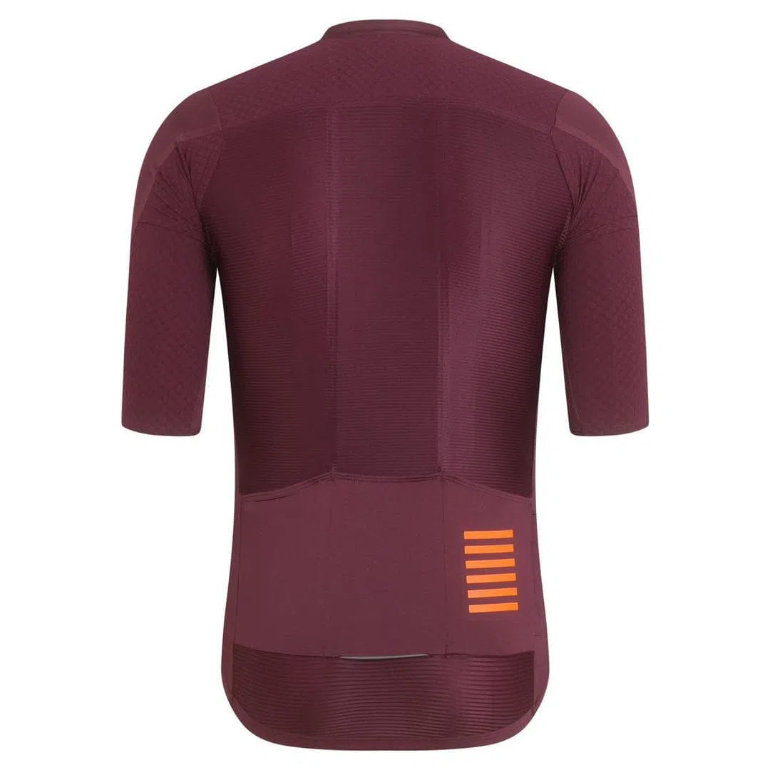 RAPHA Pro Team Aero Jersey - WVO Wine/Bright Orange-Velodrom