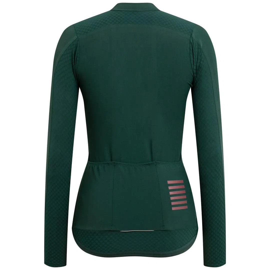 RAPHA WOMEN PRO TEAM LONG SLEEVE AERO JERSEY - Dark Green Default Velodrom Barcelona 