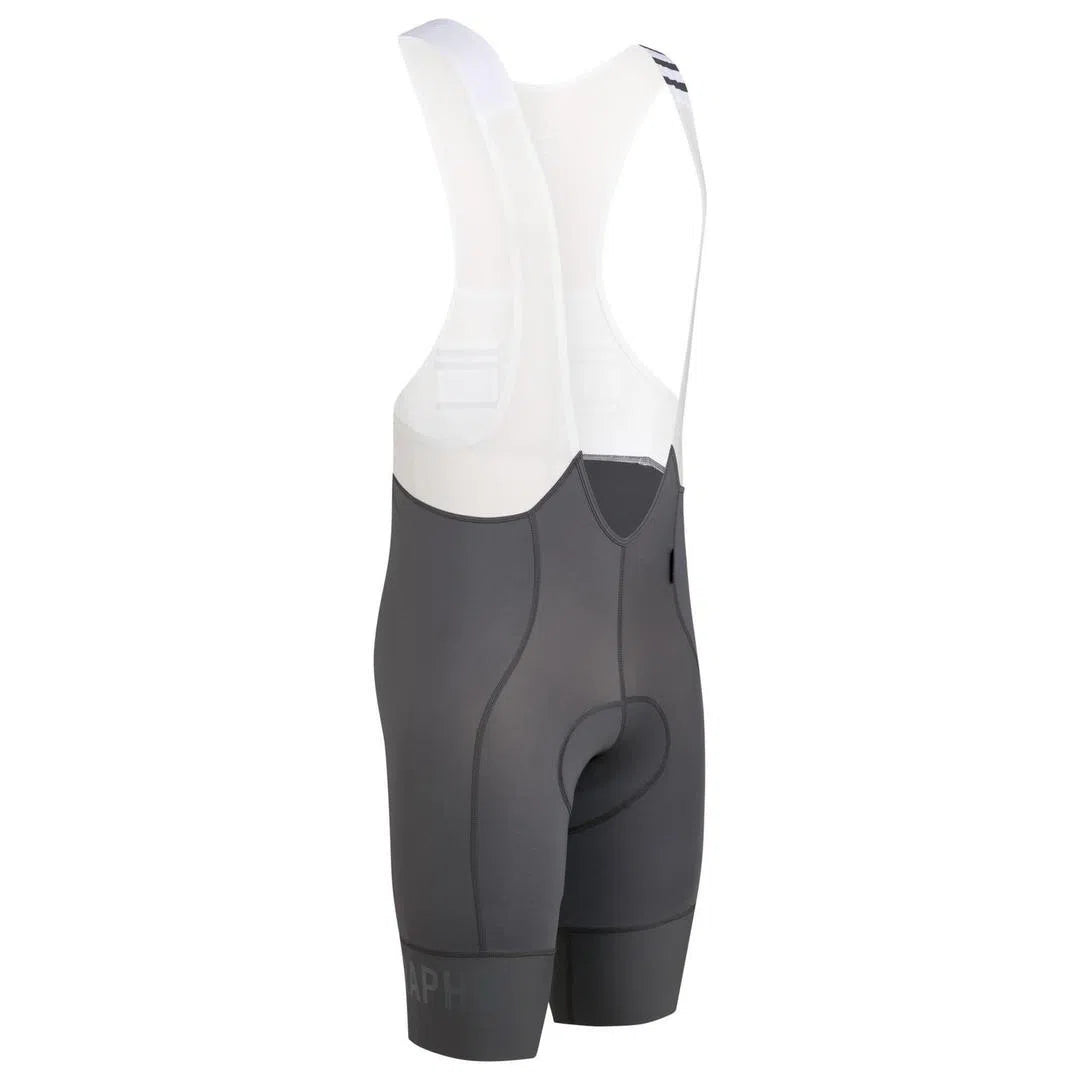 RAPHA Pro Team Bib Shorts II Long - CBN Carbon Grey-Velodrom