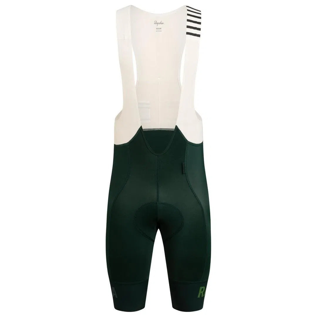 RAPHA Pro Team Bib Shorts II Long - SBC Dark Green/Off-White Default Rapha 