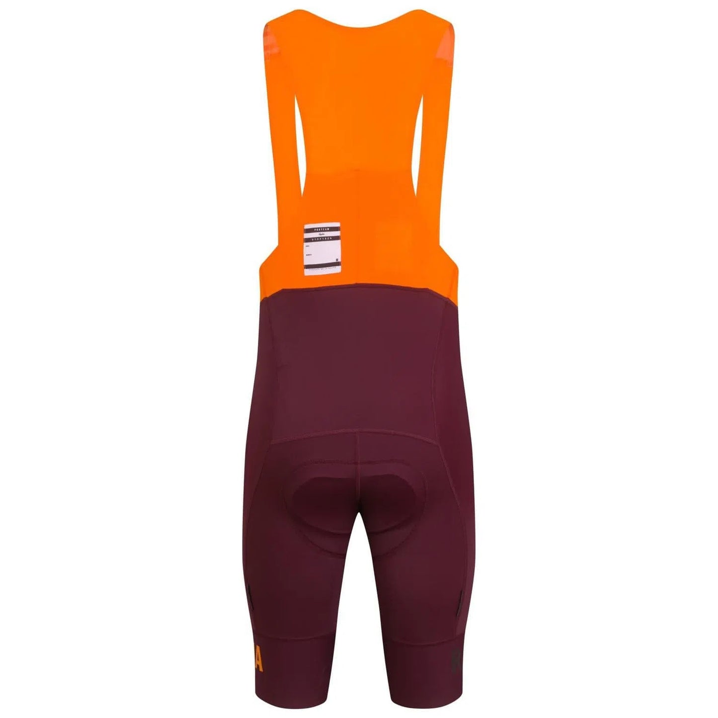 RAPHA Pro Team Bib Shorts II Long - WVO Wine/Bright Orange-Velodrom