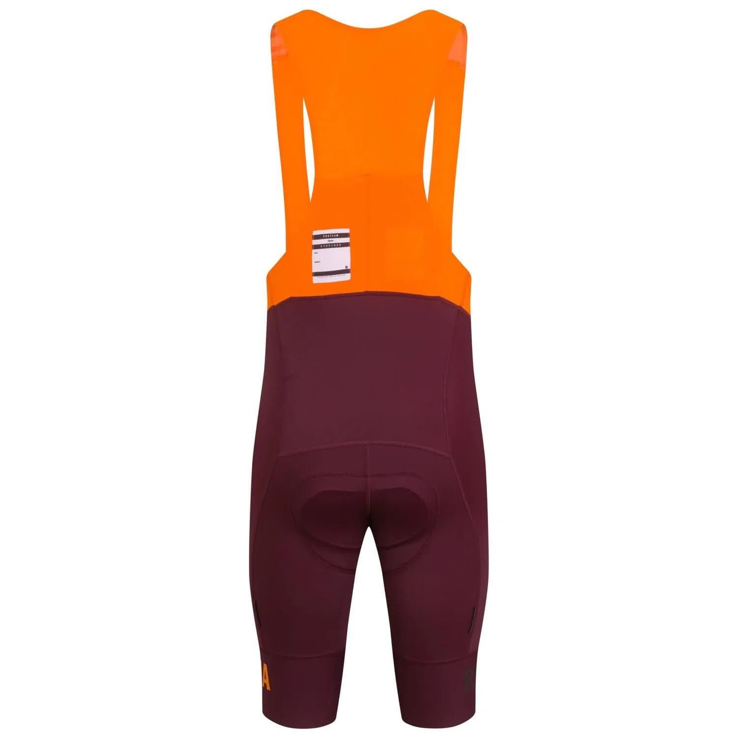 RAPHA Pro Team Bib Shorts II Long - WVO Wine/Bright Orange-Velodrom