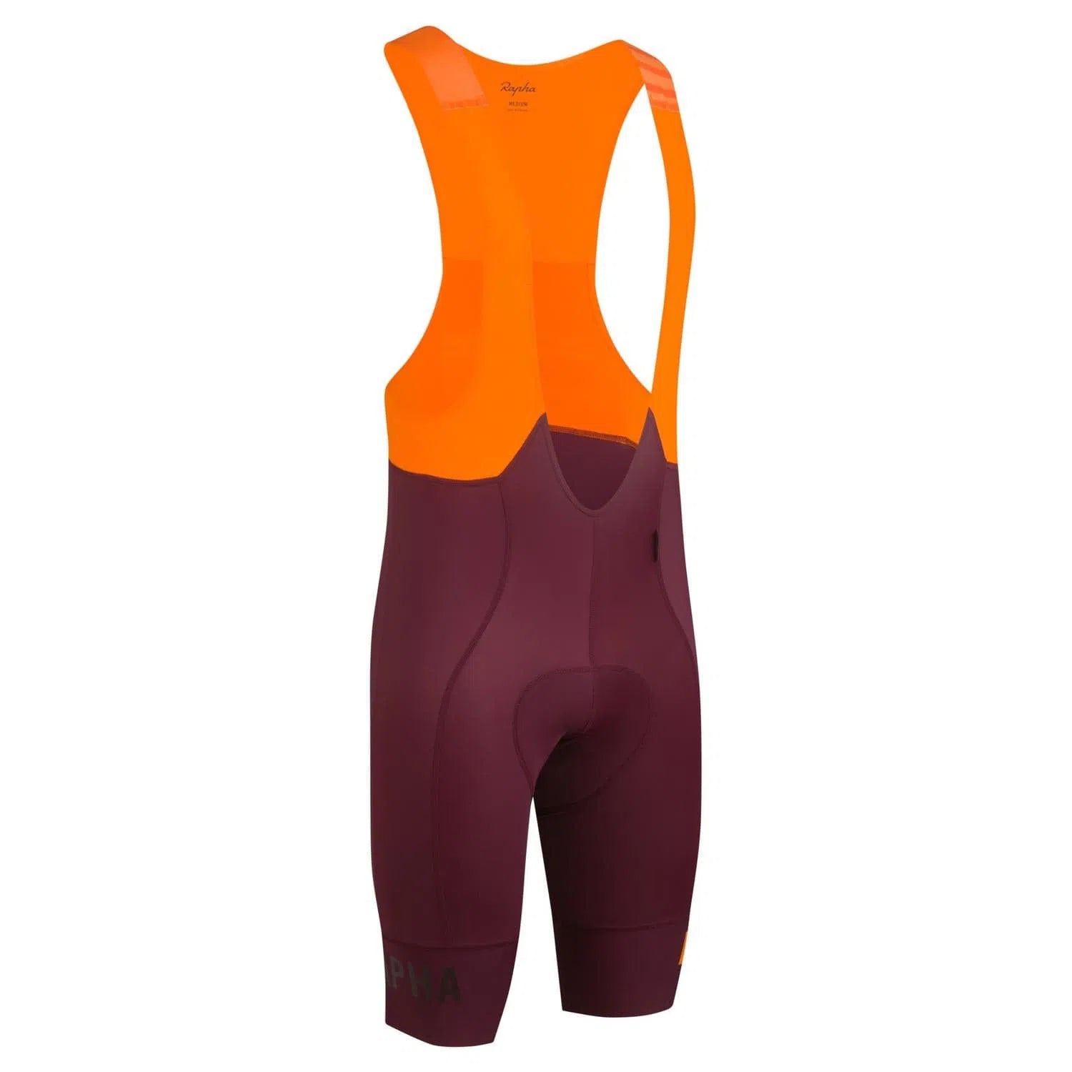 RAPHA Pro Team Bib Shorts II Long - WVO Wine/Bright Orange-Velodrom