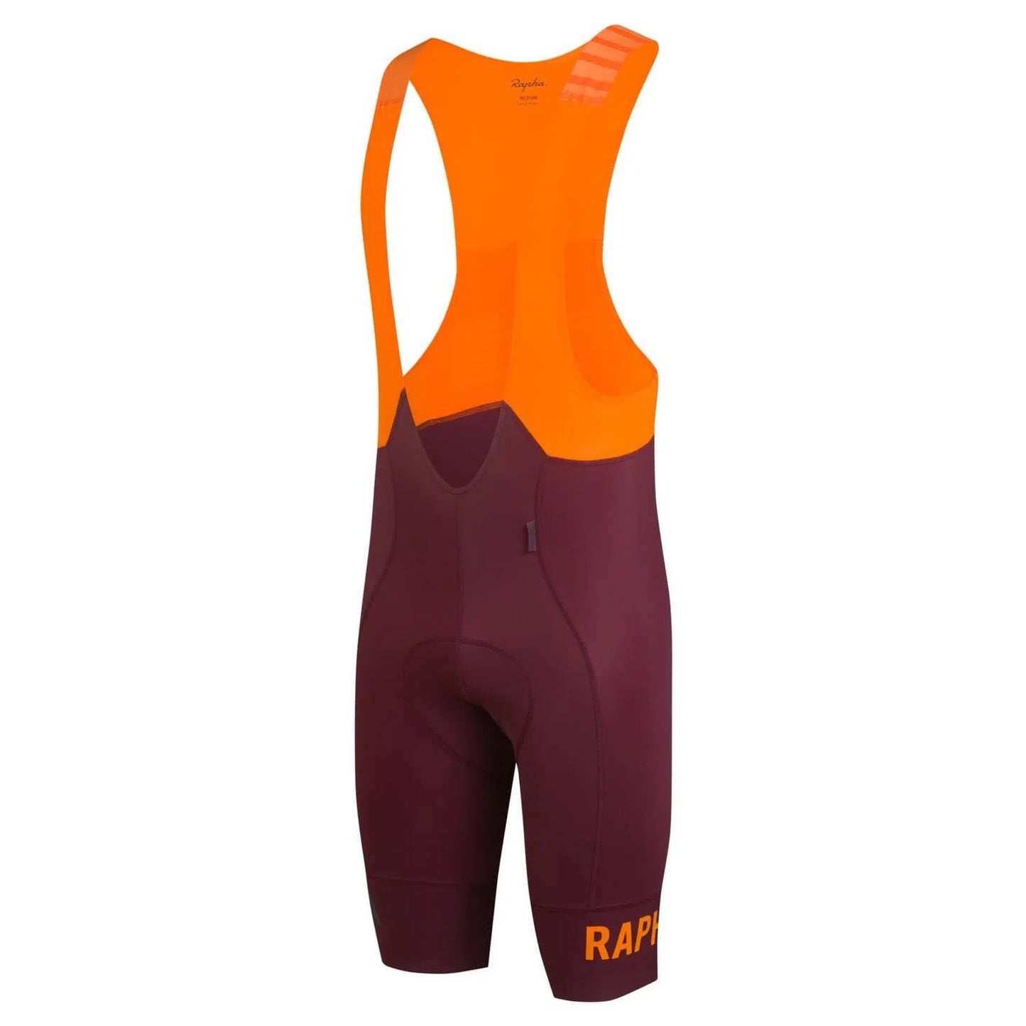 RAPHA Pro Team Bib Shorts II Long - WVO Wine/Bright Orange-Velodrom