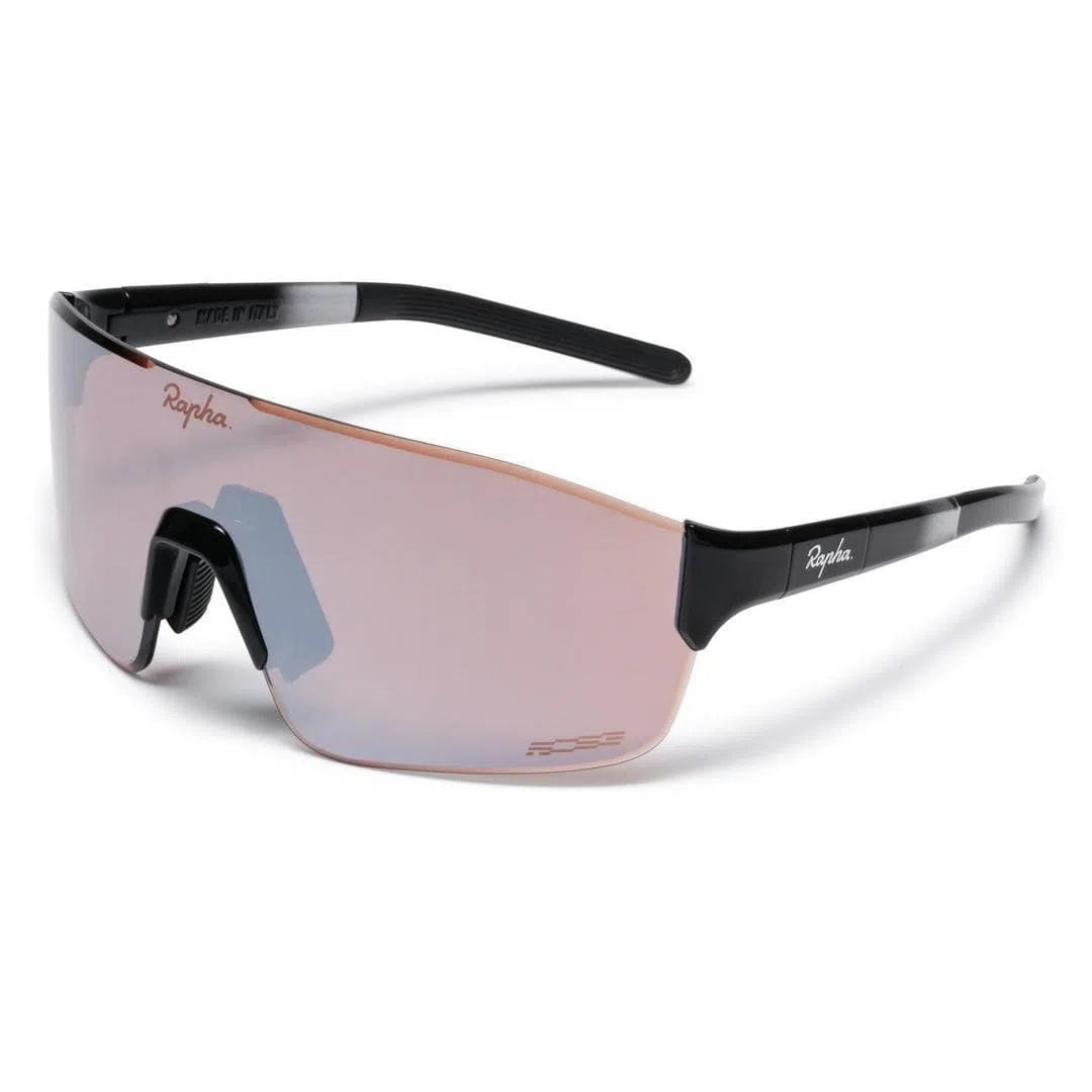 RAPHA PRO TEAM FRAMELESS GLASSES - Black/Black Mirror Lens Default Velodrom Barcelona 