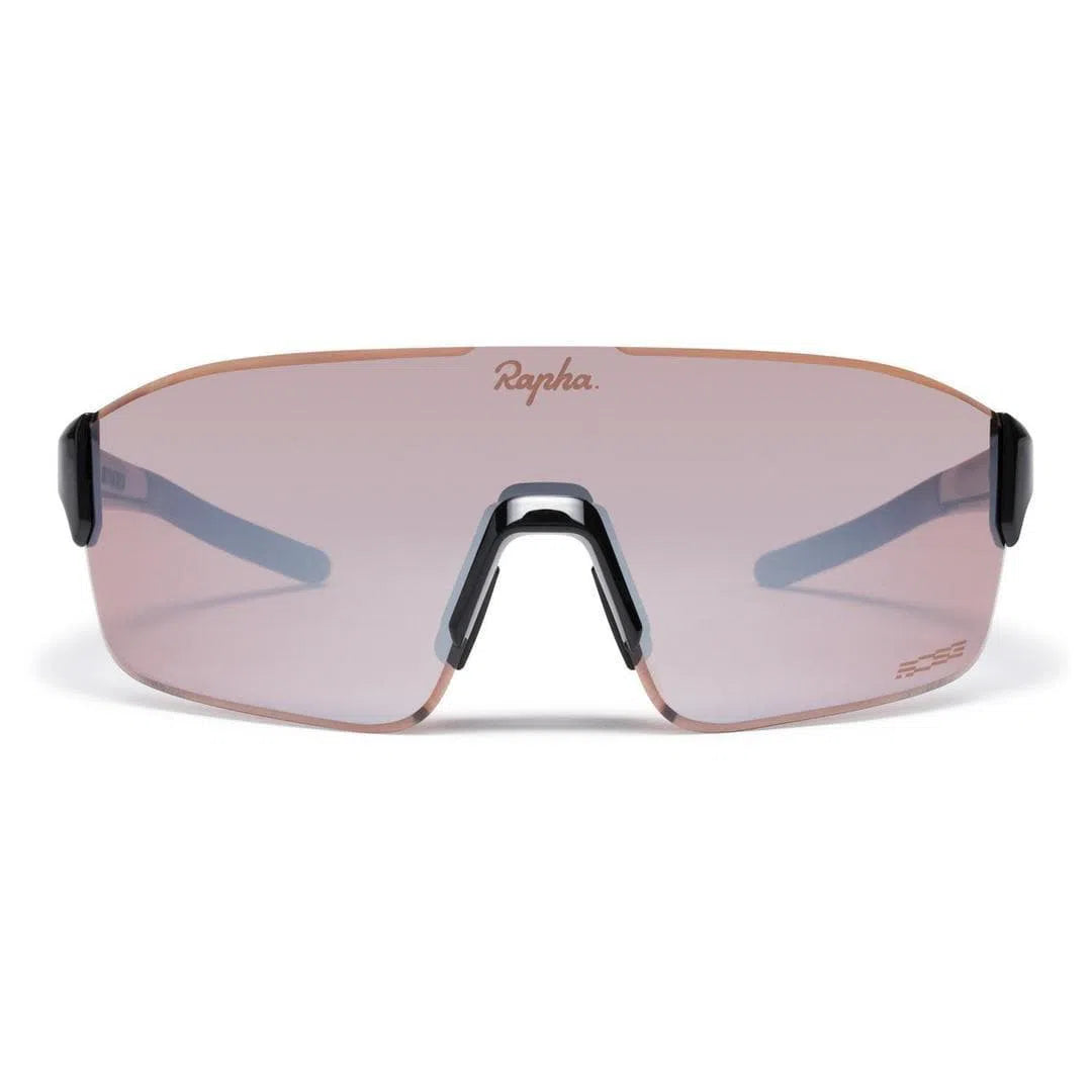 RAPHA PRO TEAM FRAMELESS GLASSES - Black/Black Mirror Lens Default Velodrom Barcelona 