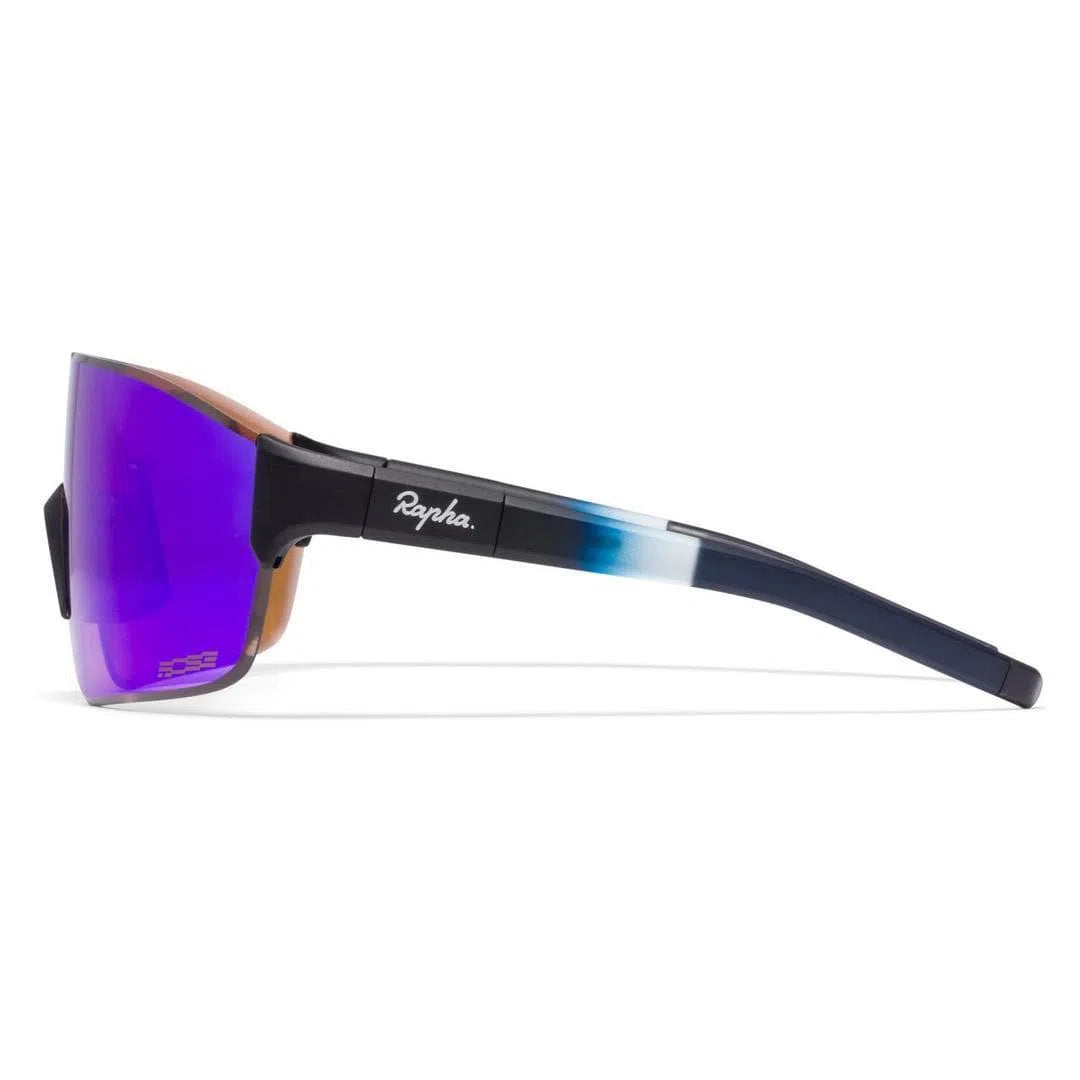 RAPHA PRO TEAM FRAMELESS GLASSES - Dark Navy/Purple Green Lens Default Velodrom Barcelona 