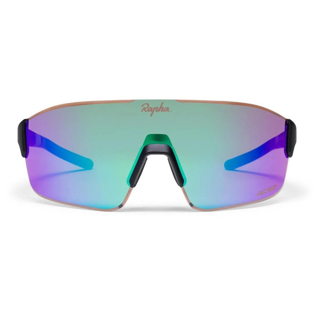 RAPHA PRO TEAM FRAMELESS GLASSES - Dark Navy/Purple Green Lens Default Velodrom Barcelona 