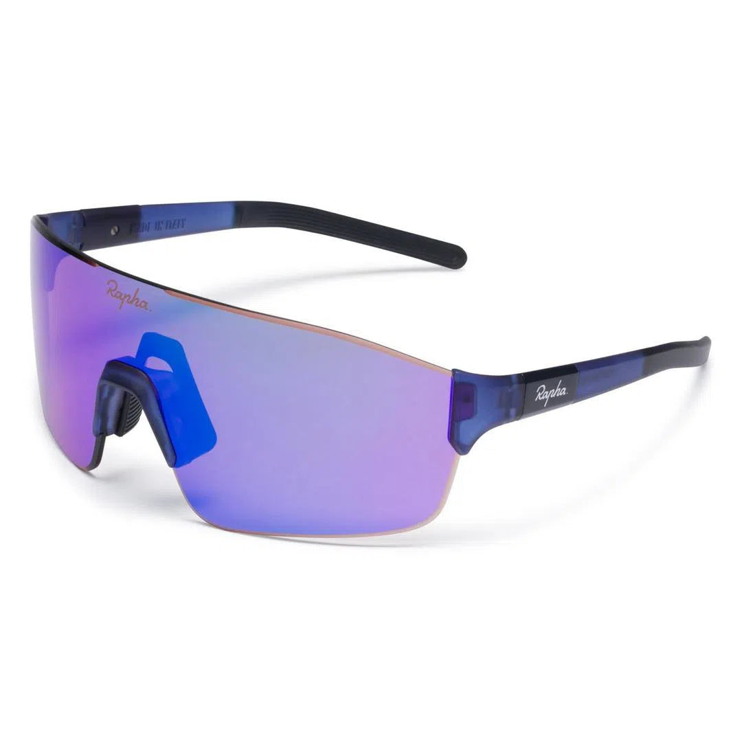 RAPHA Pro Team Frameless Glasses - NVY Navy/Purple Green Lens-Velodrom