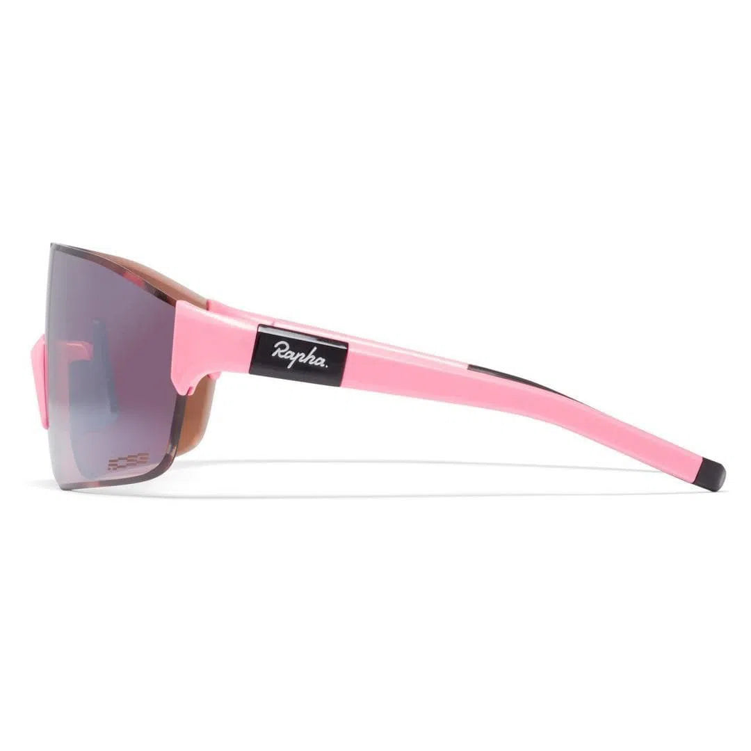 RAPHA PRO TEAM FRAMELESS GLASSES - Pink/Black Mirror Lens Default Velodrom Barcelona 