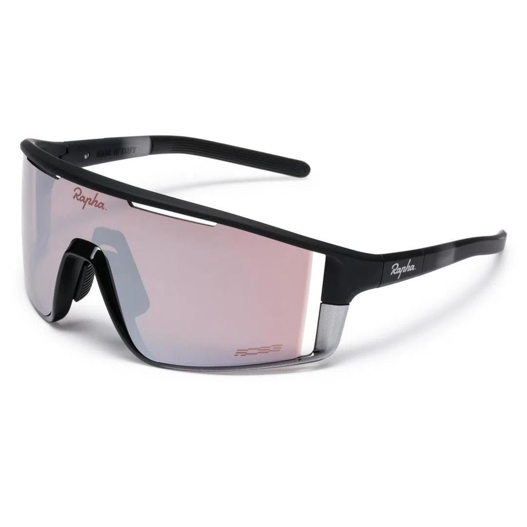 RAPHA PRO TEAM FULL FRAME GLASSES - Black/Black Mirror Lens Default Velodrom Barcelona 