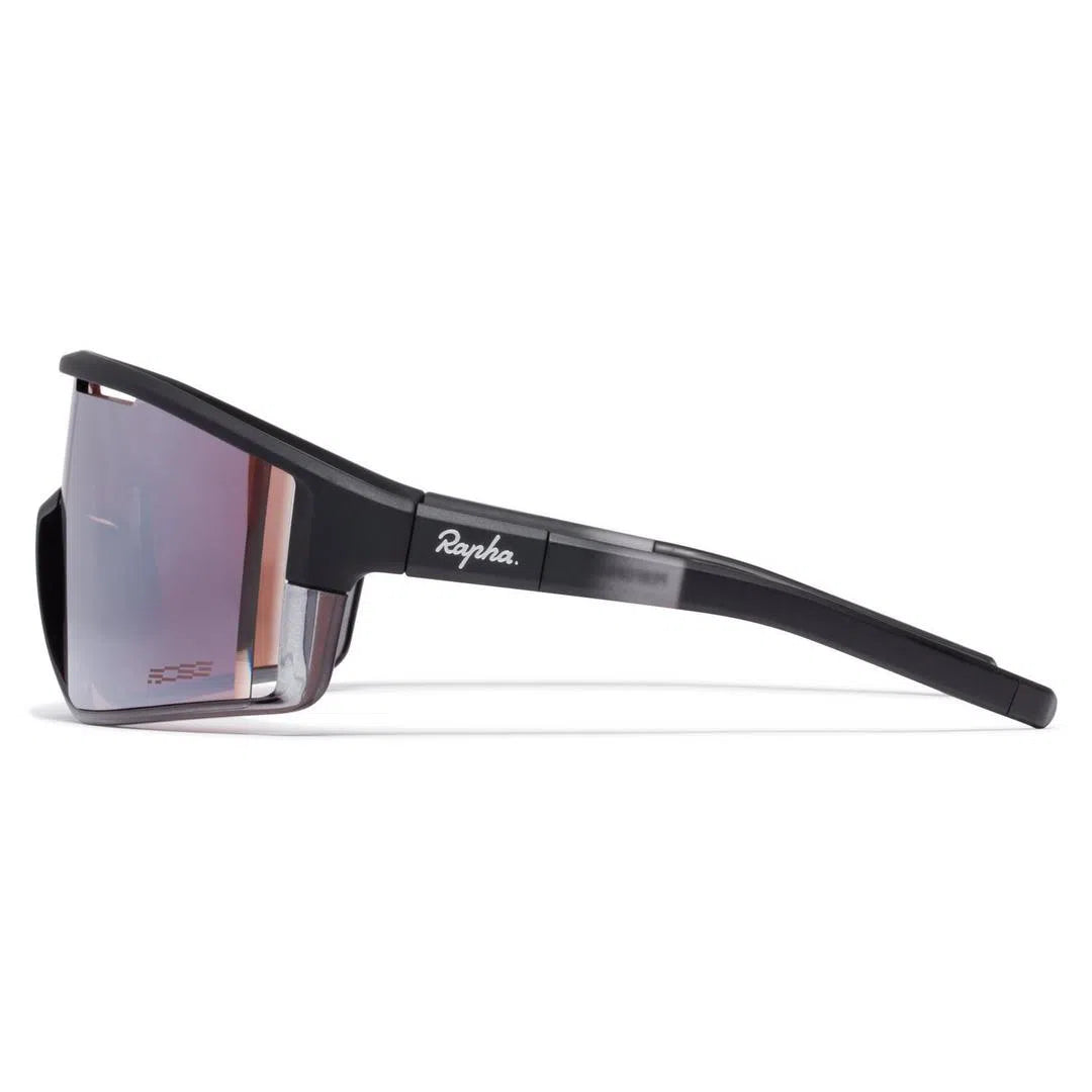 RAPHA Pro Team Full Frame Glasses - BLK Black/Black Mirror Lens-Velodrom