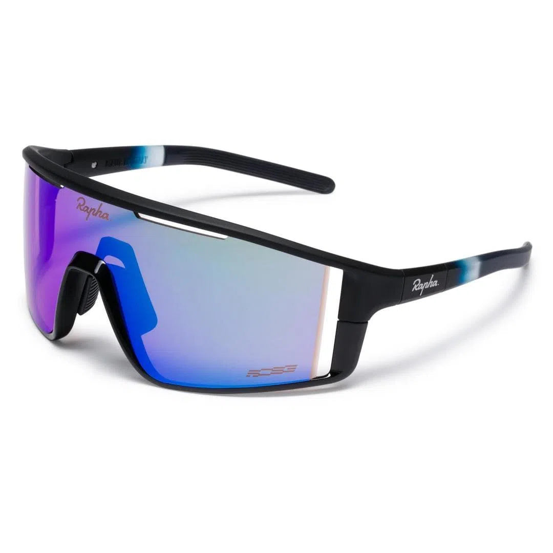 RAPHA PRO TEAM FULL FRAME GLASSES - Dark Navy/Purple Green Lens Default Velodrom Barcelona 