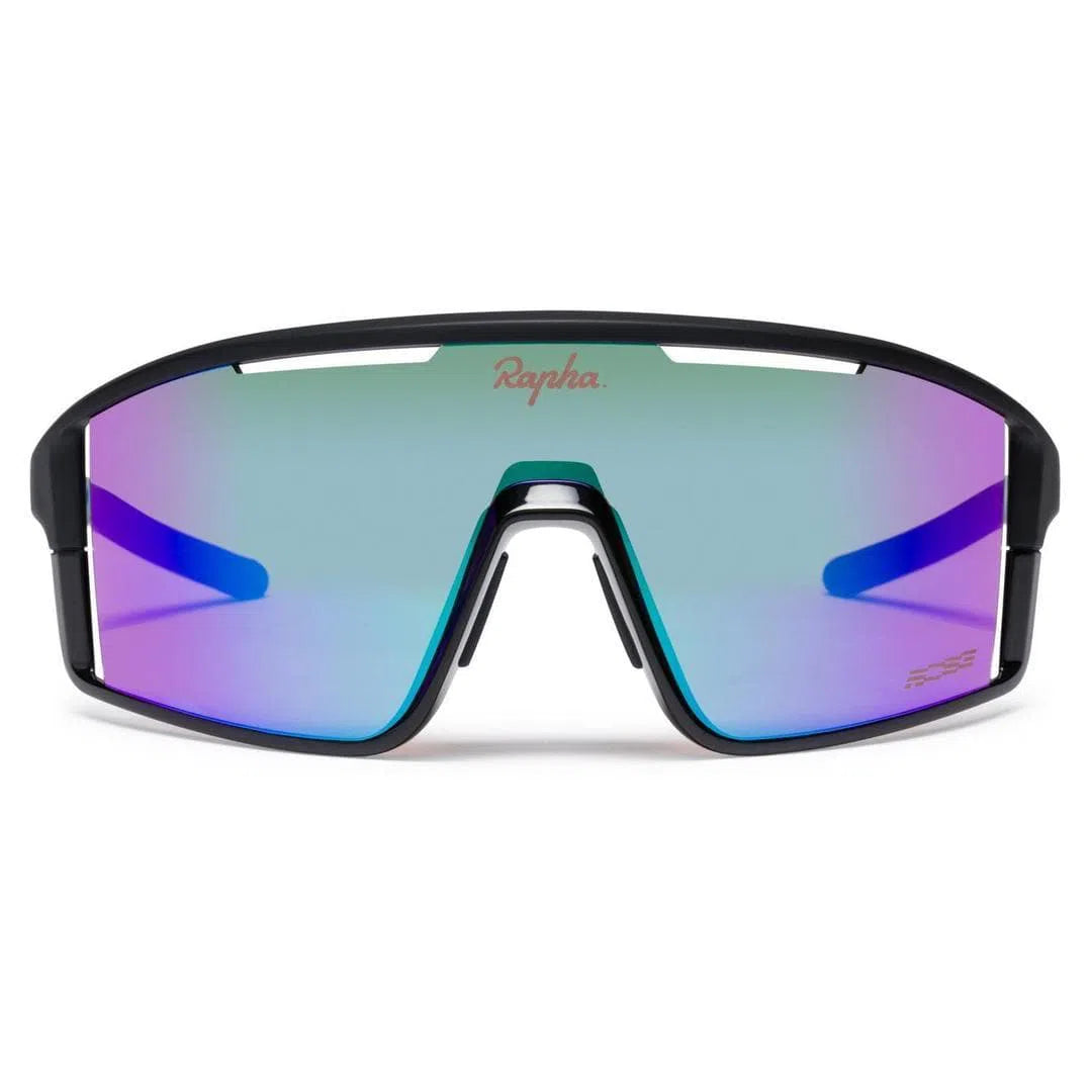 RAPHA PRO TEAM FULL FRAME GLASSES - Dark Navy/Purple Green Lens Default Velodrom Barcelona 