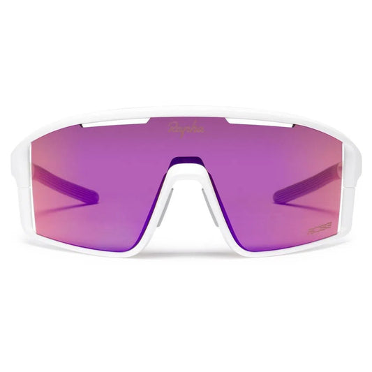 RAPHA PRO TEAM FULL FRAME GLASSES - White/Pink Blue Lens Default Velodrom Barcelona 