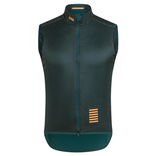 RAPHA Pro Team Insulated Gilet - SMP Dark Green/Peach-Velodrom