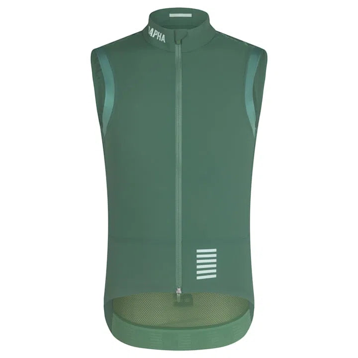 RAPHA Pro Team Lightweight Gilet AW2023 - MSG Dark Green/Pale Green-Velodrom