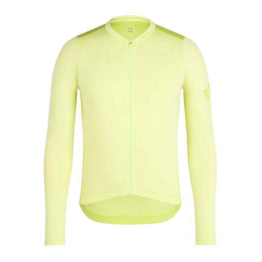 RAPHA Pro Team Long Sleeve Lightweight Jersey - LWL Lime Green/Bright Lime