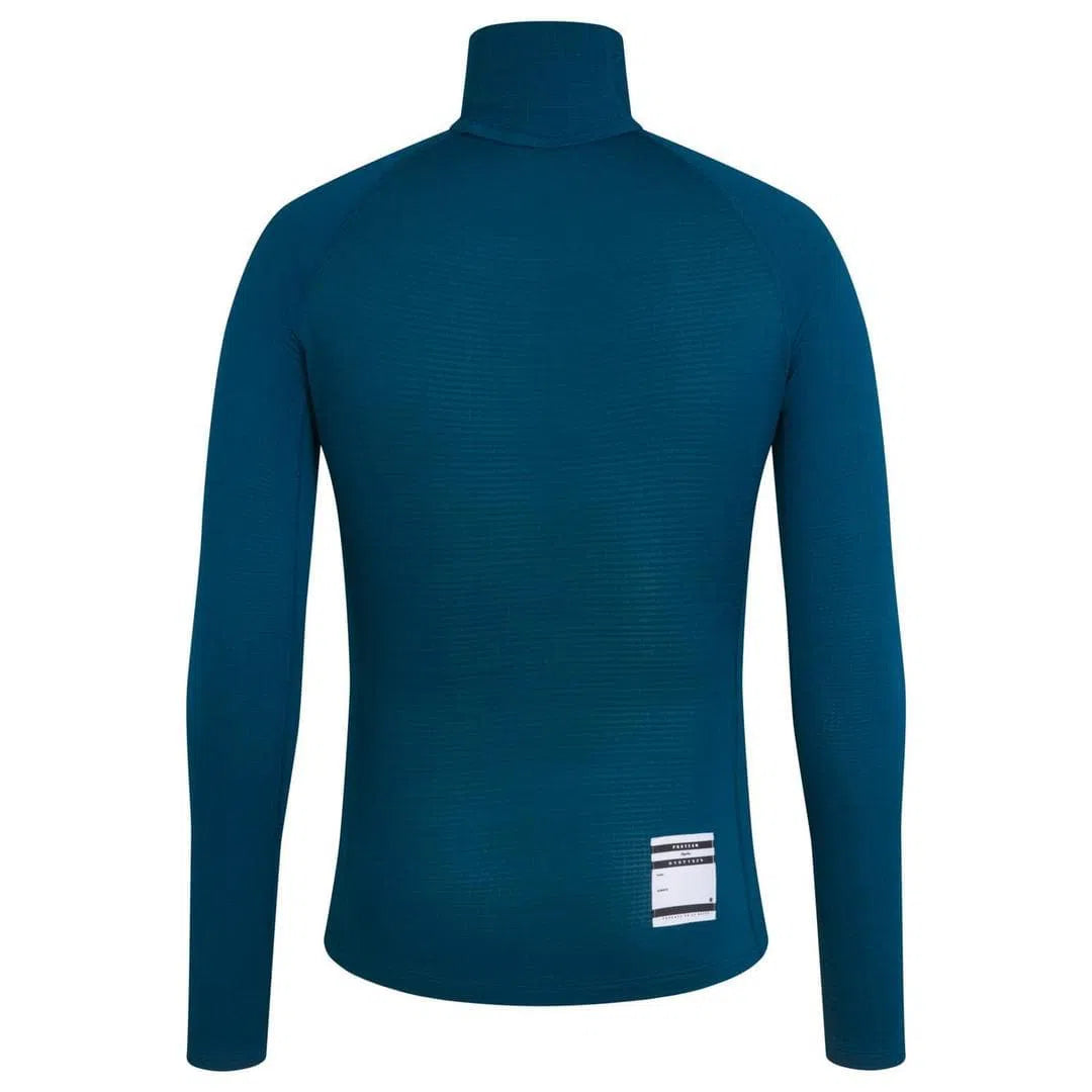 RAPHA Pro Team Thermal Base Layer Long Sleeve SBN Teal Dark Navy Velodrom CC