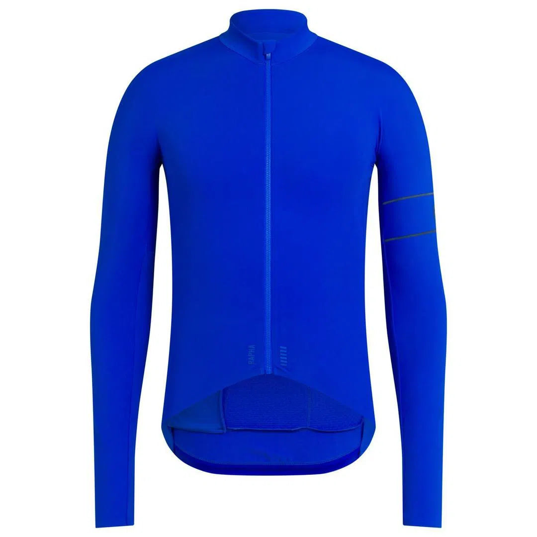 RAPHA Pro Team Thermal Long Sleeve Jersey - Blue-Velodrom