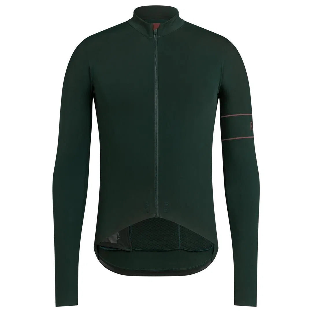 RAPHA Pro Team Thermal Long Sleeve Jersey - SCA Green/Brown-Velodrom