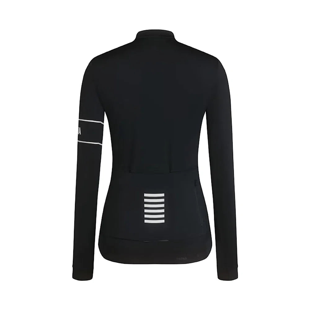 RAPHA Pro Team Thermal Long Sleeve Women Jersey - BLW Black-Velodrom