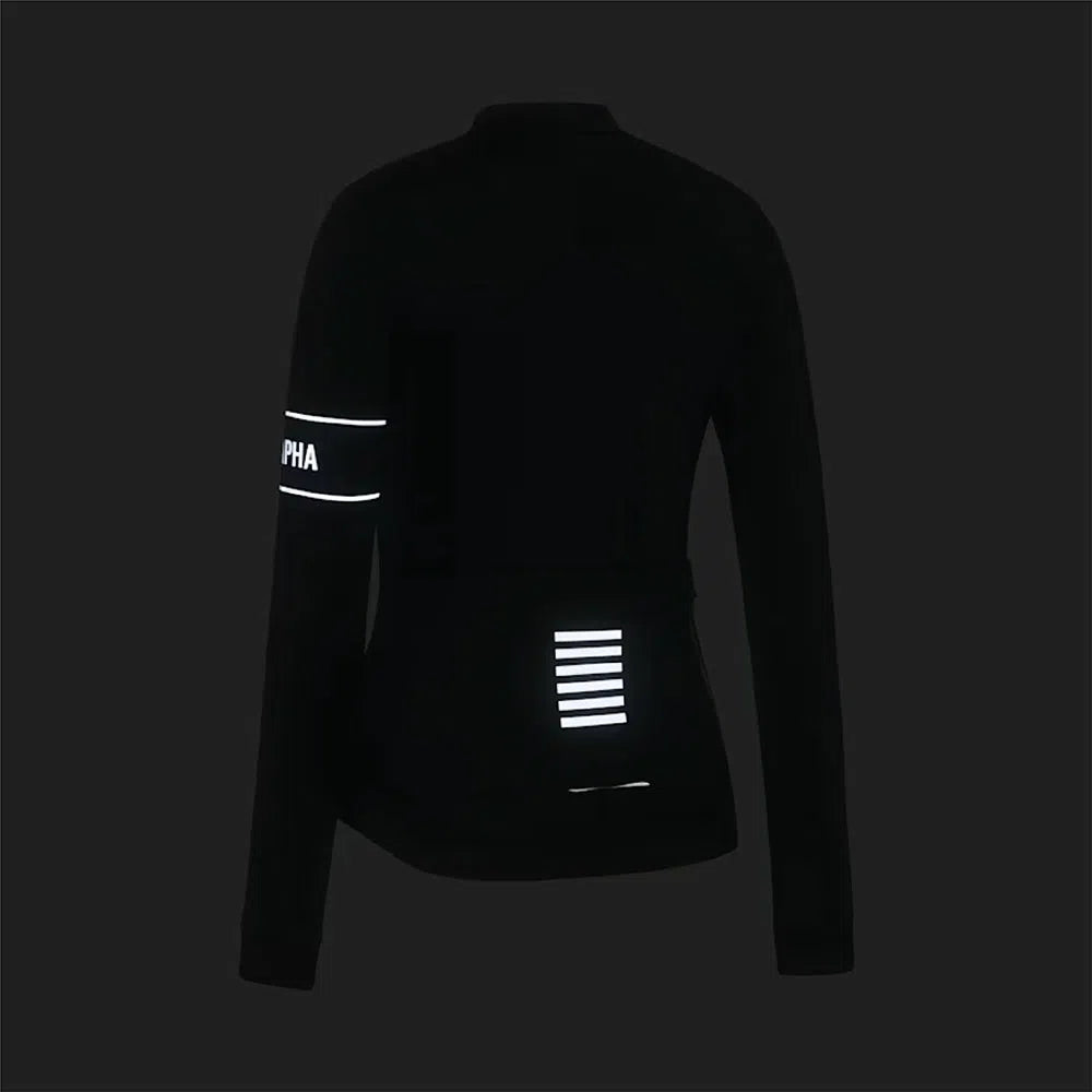 RAPHA Pro Team Thermal Long Sleeve Women Jersey - BLW Black-Velodrom