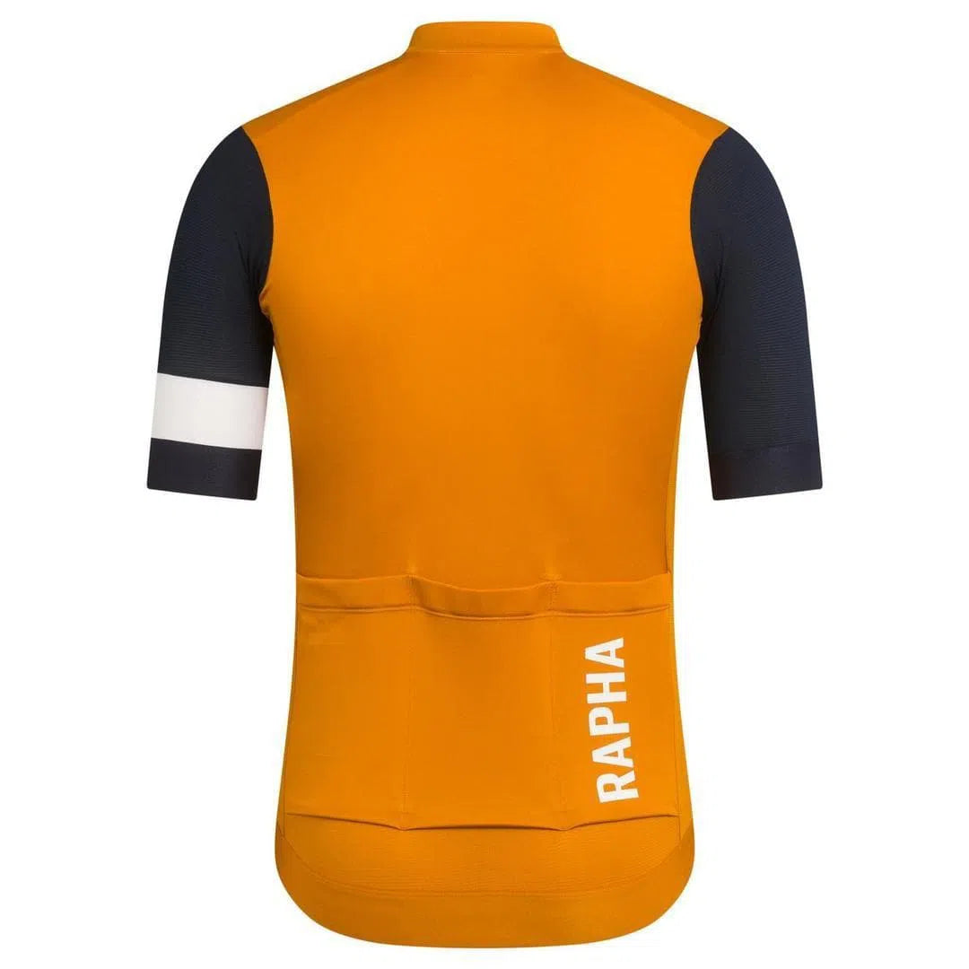 RAPHA Pro Team Training Jersey - TDC Mustard Dark Navy rear panel