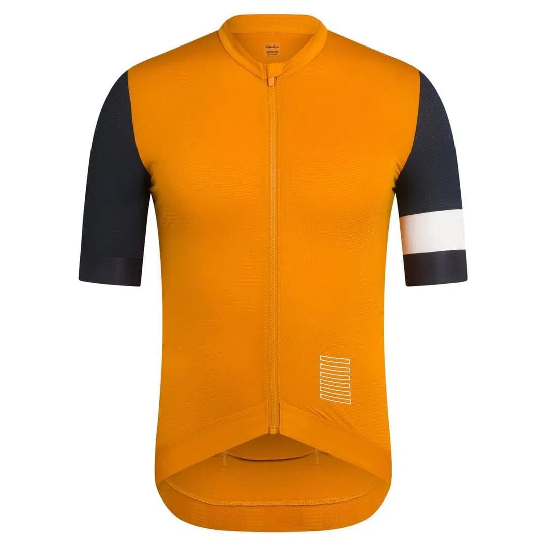 RAPHA Pro Team Training Jersey - TDC Mustard Dark Navy front panel