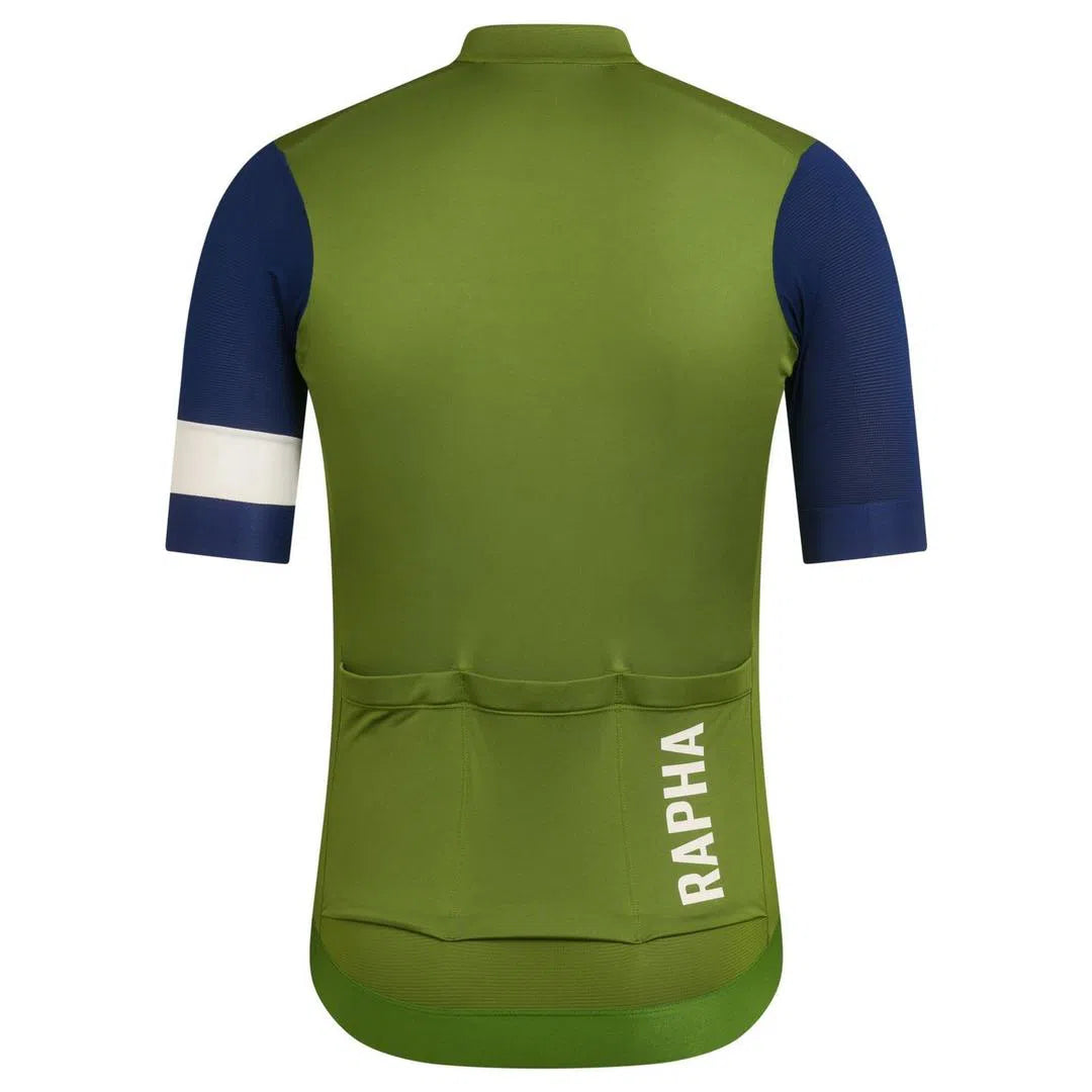 RAPHA Pro Team Training Jersey - TLM Green/Navy-Velodrom