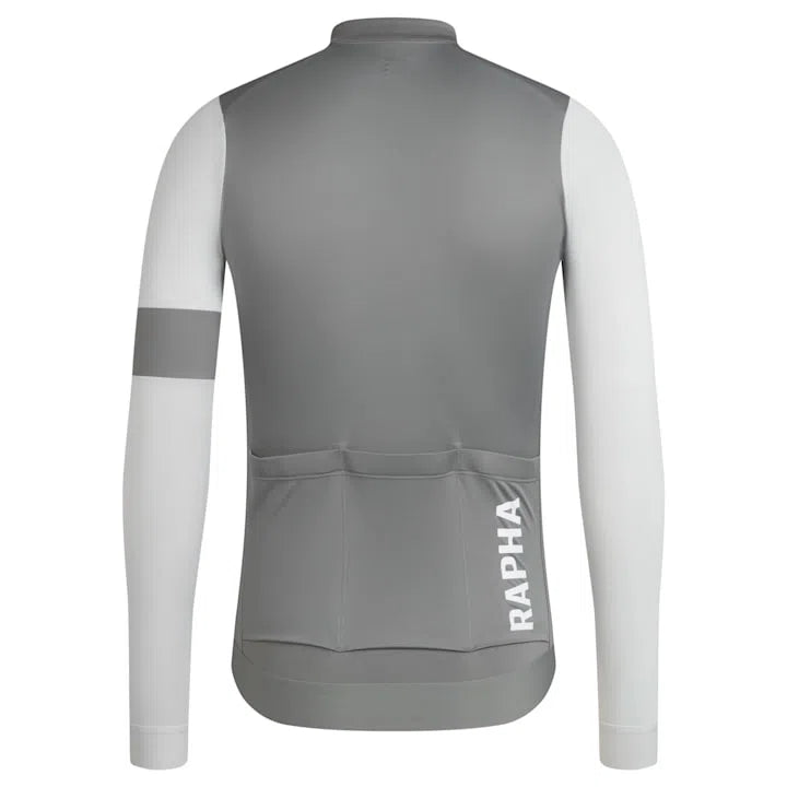 RAPHA Pro Team Training Long Sleeve Jersey AW2023 - SGL Sage Grey/Light Metal Grey-Velodrom