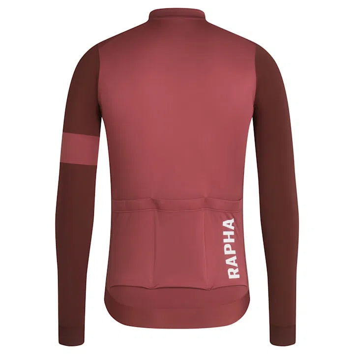 RAPHA Pro Team Training Long Sleeve Jersey AW23 - CWB Terracota/Rusty Red-Velodrom