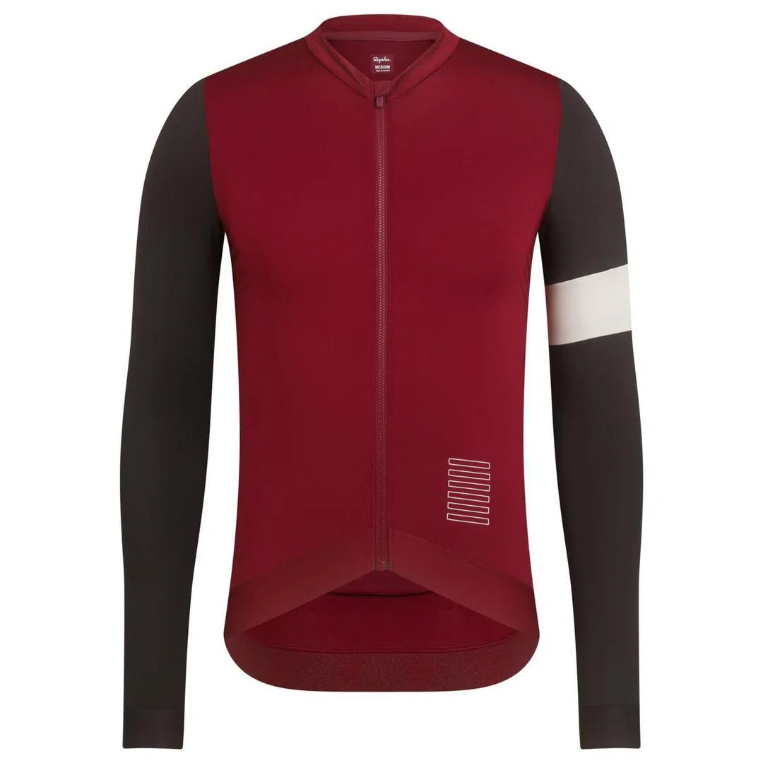 RAPHA Pro Team Training Long Sleeve Jersey - CBE Burgundy/Black-Velodrom